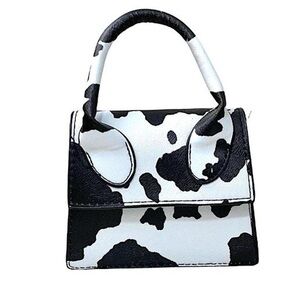 Black and White Cow Print Women's Bag